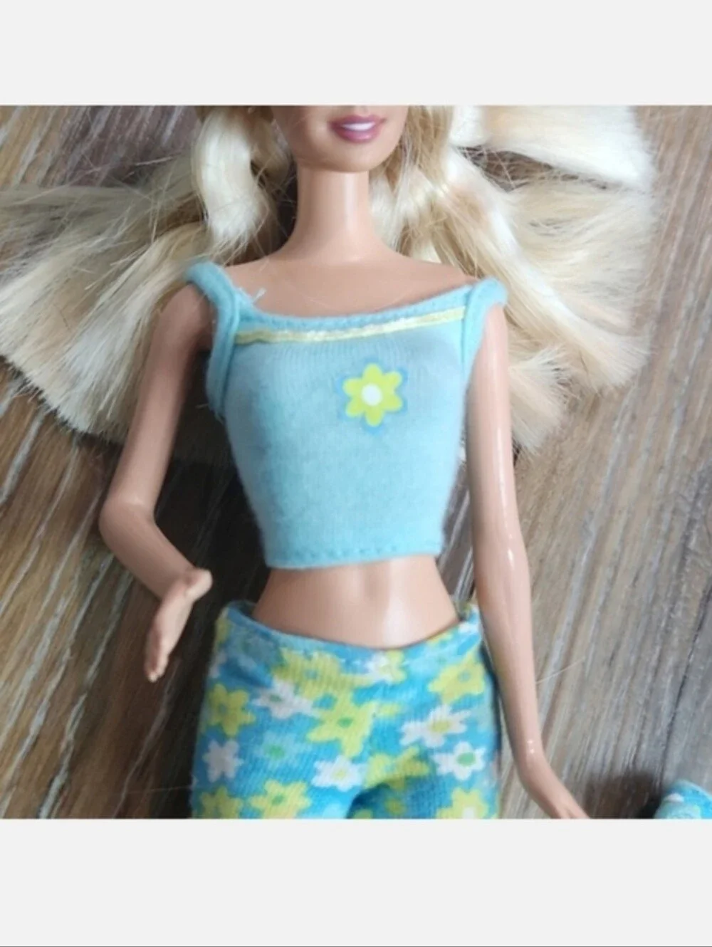 Vintage Barbie Blue Flowers 3 pc Outfit